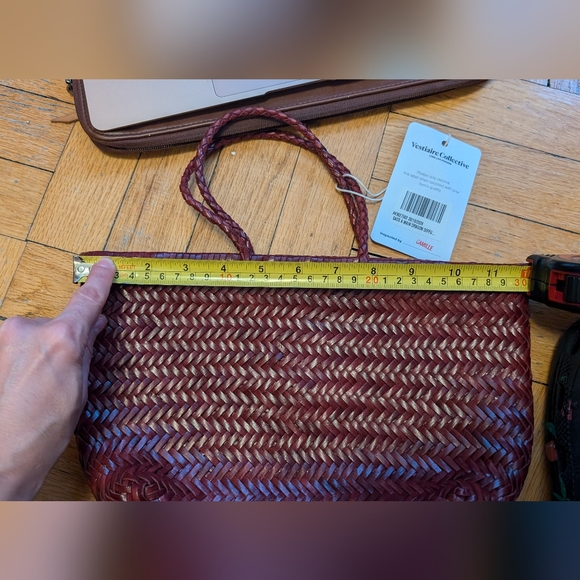 Dragon Diffusion Grace small basket bag burgundy color - Picture 5 of 8